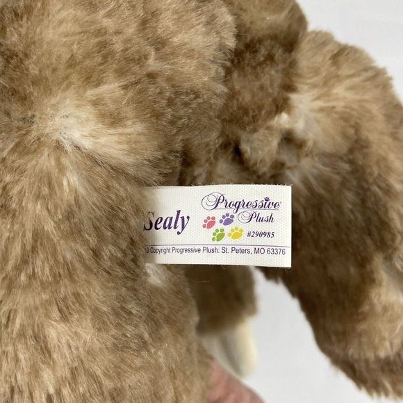 Progressive Plush Sealy Three Toed Sloth 11" Stuffed Animal Brown Tan Cream - Picture 7 of 8